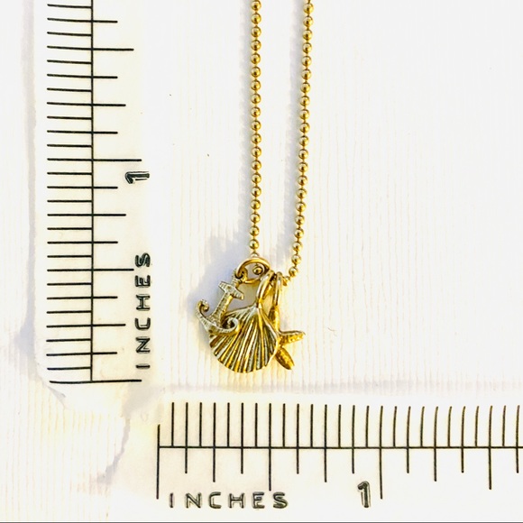 Shell Starfish Anchor Necklace Catherine Weitzman Gold Vermeil - Picture 2 of 2